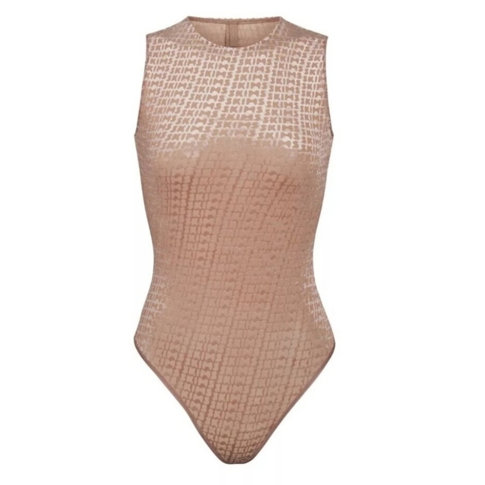 SKIMS Velvet Burnout Logo Bodysuit Chai XXS, XL, 2X NWT